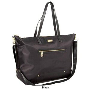 Madden Girl Women's Black Nylon Double Strap Overnighter Bag
